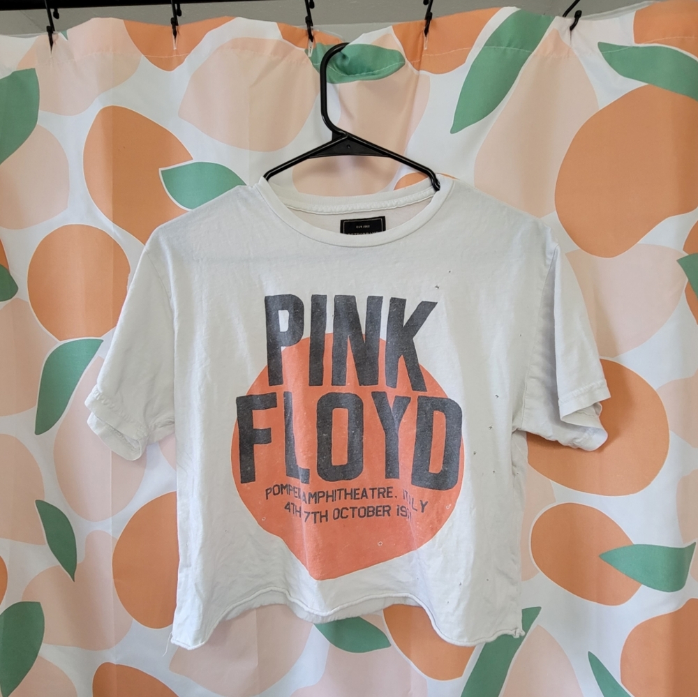 Free people Pink Floyd cropped tee